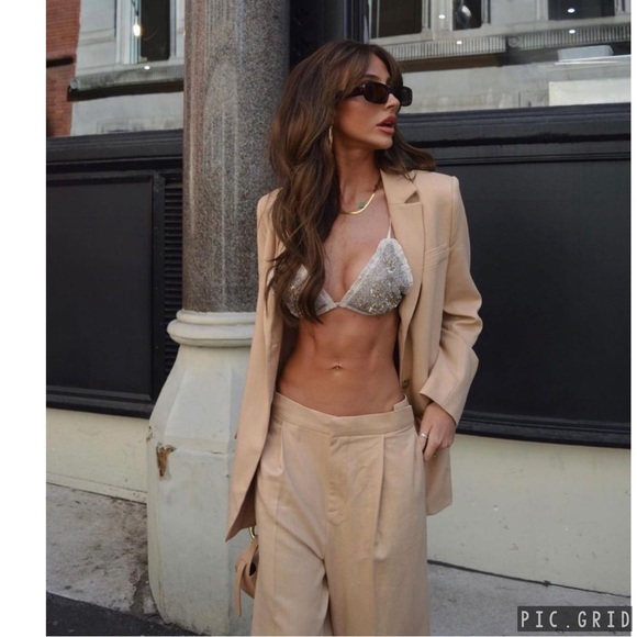 Zara full length pleated pant and straight cut blazer - Picture 5 of 16